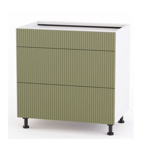 AUSTIN KU-D80S3 Szafka 80 cm dolna fronty MDF frezowane pionowo na Arena.pl