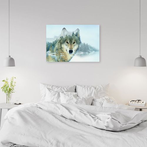 Obraz na płótnie – Canvas, Abstrakcja wilk 60x40 na Arena.pl
