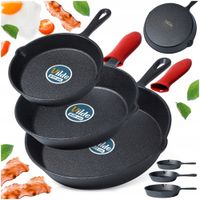2X 3x Patelnia ŻELIWNA na gaz indukcję grill ognisko do piekarnika 15 20 25