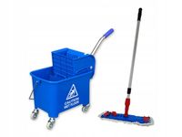 Zestaw wózek do sprzątania S1 wiaderko 20 L + mop teleskopowy