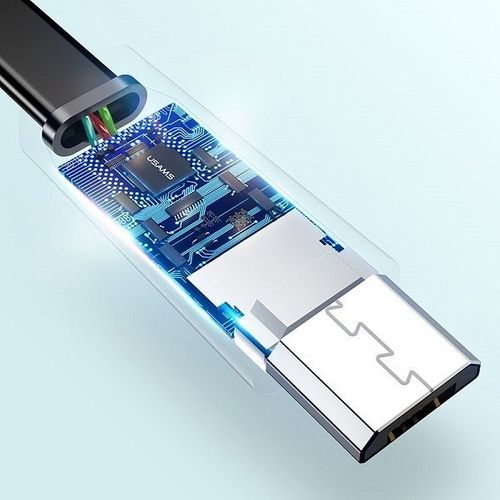 USAMS Kabel płaski U2 microUSB 2m czarny/black U2MIC201 na Arena.pl
