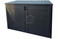 Box rowerowy - Schowek na rower wózek 180x100  antracyt ID907