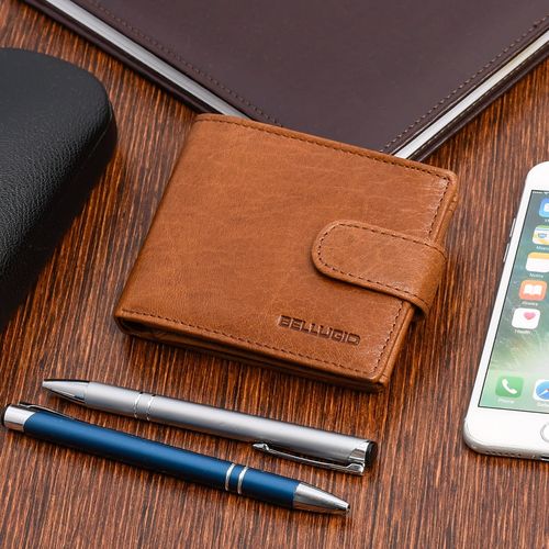 portfel męski skórzany bellugio - koniakowy na Arena.pl