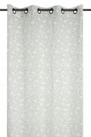 Firana gotowa GINNY 140x260 cm beżowa kwiaty elegancki woal retro przelotki
