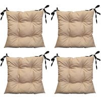 Zestaw 4 poduszek na krzesło ogrodowe Oxford beż 50x50