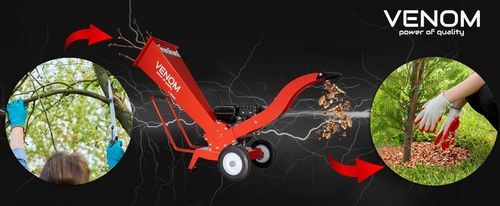 MOCNY ROZDRABNIACZ DO GALEZI SPALINOWY MAX 60MM SILNIK 212CC 2xNÓŻ na Arena.pl