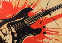 Plakat 84,1x59,4cm Gitara Elektryczna