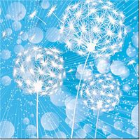 40CM 40CM OBRAZEK DMUCHAWCE ABSTRAKCYJNYM BŁĘKITNYM TLE DRUK PŁÓTNO OBRAZ