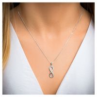 SREBRNY NASZYJNIK 925 CELEBRYTKA NIESKOŃCZONOŚĆ