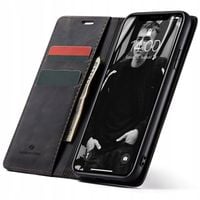ETUI Z KLAPKĄ DO IPHONE XR SKÓRZANE PORTFEL CASE ZAMYKANE + SZKŁO