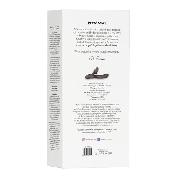 Silicone Vibrator 7 Powerful Modes - Licking,Thrusting And Heating, Black zdjęcie 4