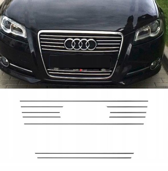 AUDI A3 8PA 8P S3 Listwy CHROM GRILL atrapa Tuning zdjęcie 1