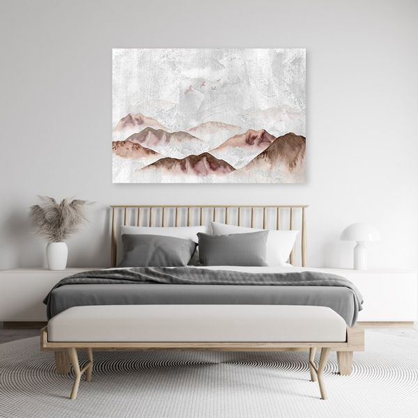 Emaga Obraz na płótnie, Ptaki nad górami - 90x60 zdjęcie 2