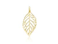 Delikatny pozłacany sebrny wisiorek ażurowy listek liść ażur srebro 925 Z1689CG