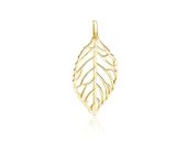Delikatny pozłacany sebrny wisiorek ażurowy listek liść ażur srebro 925 Z1689CG