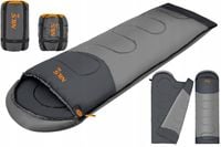 ŚPIWÓR TURYSTYCZNY KEMPINGOWY MUMIA Z KAPTUREM CIEPŁY 215 x 75 cm