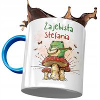Kubek Błękitny Dla Stefanii Koleżanki Na Prezent Z Nadrukiem Ze Zdjęciem