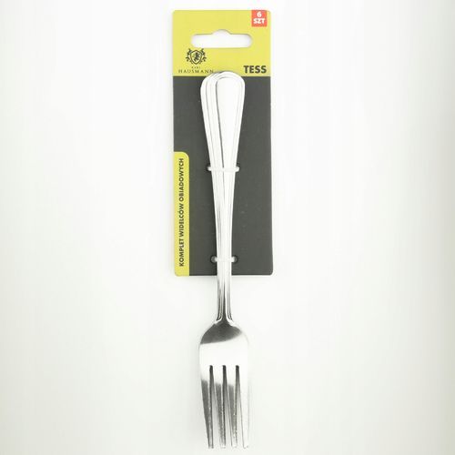 WIDELCE OBIADOWE STOŁOWE DO OBIADU SREBRNE KOMPLET 6 SZT STAL NIERDZEWA na Arena.pl