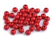 KORALIKI DREWNIANE CZERWONE 8MM 30SZT