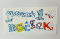 zaproszenia na roczek 10szt. + koperta