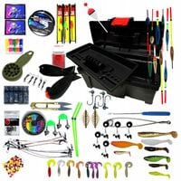 Skrzynka wędkarska zestaw akcesoria przynęty na ryby spławik grunt