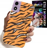 ETUI DO MOTOROLA MOTO E14 - PLECKI W TYGRYSIE PASKI POKROWIEC +SZKŁO