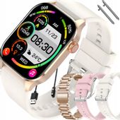 SMARTWATCH Damski Zegarek z Pomiarem Glukozy Ciśnieniomierz Rozmowy AMOLED