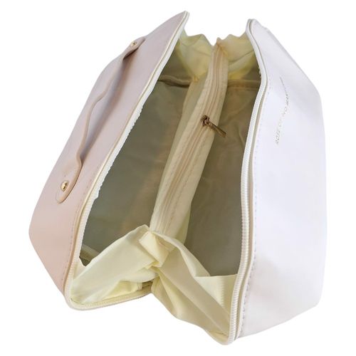 Kosmetyczka Skóra PU Organizer Kuferek Kremowy na Arena.pl