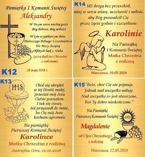 Złoty aniołek 333 łańcuszek gratis grawer Chrzest na Arena.pl