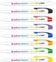 Długopisy REKLAMOWE Z NADRUKIEM LOGO FIRMOWE - NADRUK UV kolorowy - 100szt.