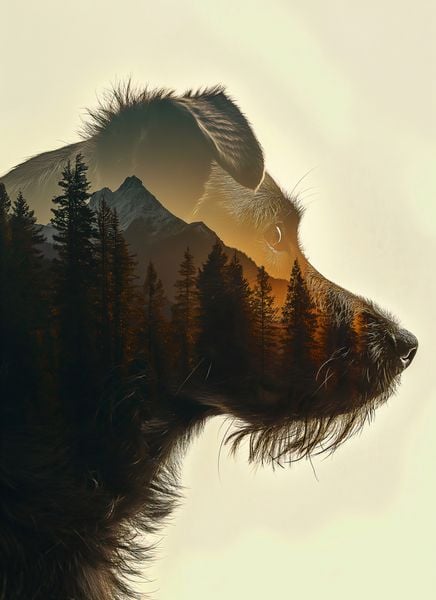 Plakat 40x55cm Psi Duch Lasu zdjęcie 1