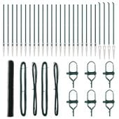 Ogrodzenie z słupkami Zielony 1.5 x 50 m Stal pokryta PCV