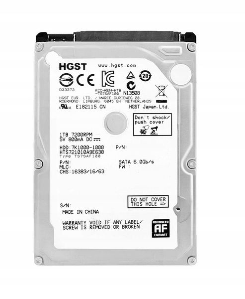 DYSK TWARDY HGST HTS721010A9E630 2.5" SATA 7200 zdjęcie 1