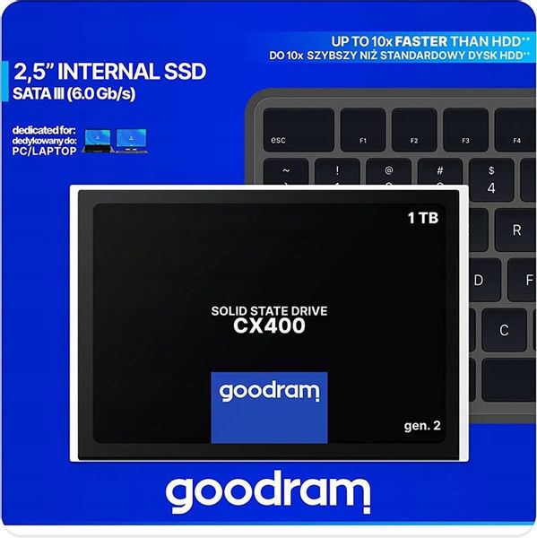 DYSK SSD 1TB GOODRAM CX400 2,5" do laptopa PC zdjęcie 3
