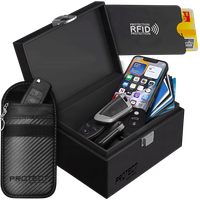 BOX PUDEŁKO NA KLUCZYK BLOKUJĄCE SYGNAŁ + ETUI KEYLESS KLATKA FARADAYA RFID