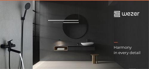 Bateria umywalkowa wysoka WEZER EKO11A-09-BLACK na Arena.pl