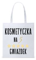 Dla Kosmetyczki Na Prezent Torba Eco Biała Shopper Z Nadrukiem Ze Zdjęciem