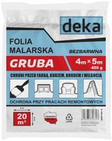 folia malarska gruba bezbarwna 4*5m 450g - d-300-0215