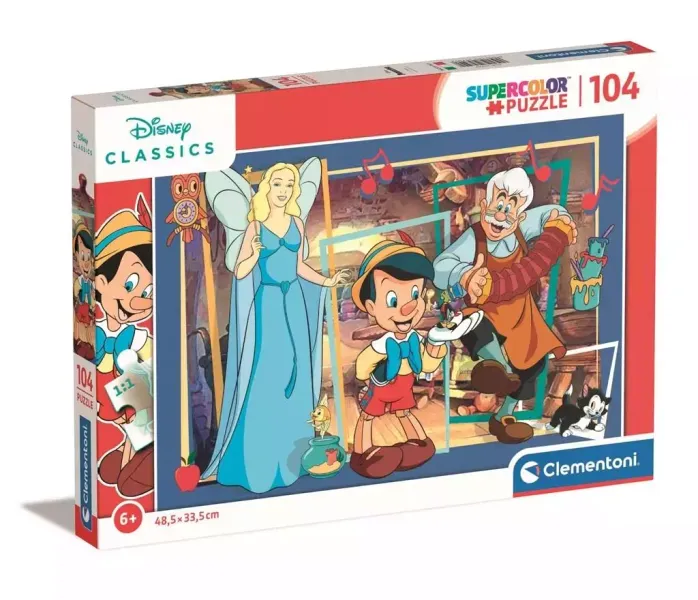 Puzzle 104 Super Disney Classic Pinocchio zdjęcie 1