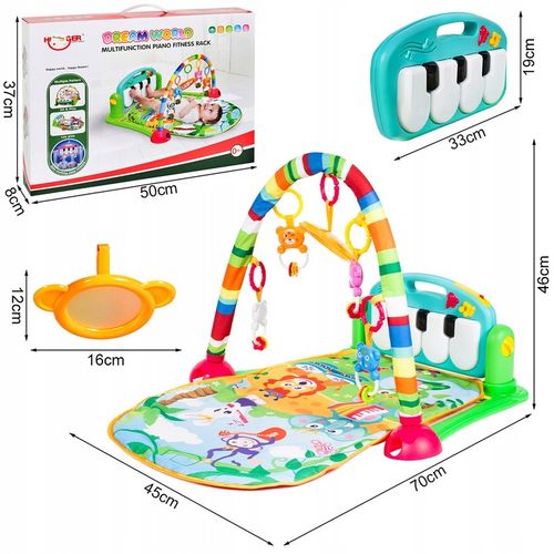 MATA EDUKACYJNA INTERAKTYWNA PIANINKO GRZECHOTKI GRYZAK LUSTERKO DLA DZIECI na Arena.pl