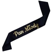 Czarna szarfa Pan Młody