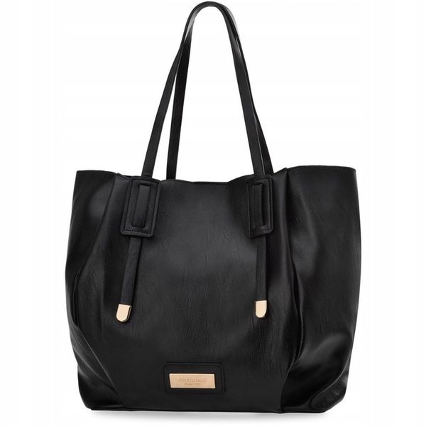 Torba Damska Duży Worek Shopper Torebka Monnari + Listonoszka Czarna zdjęcie 3