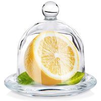 Pojemnik na Cytrynę Szklany z Pokrywką do Przechowywania Podawania Cytryny