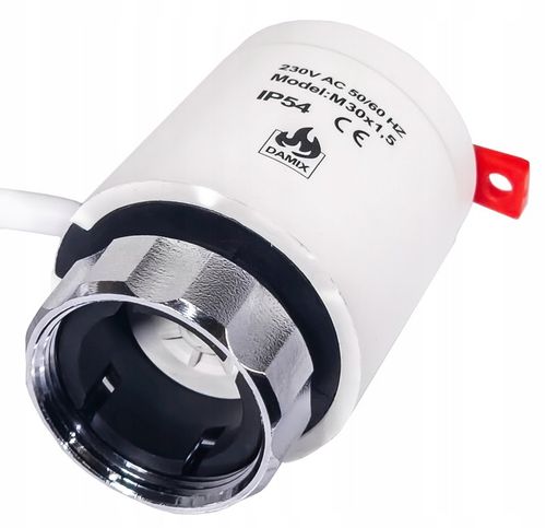 SIŁOWNIK TERMOELEKTRYCZNY DO ROZDZIELACZA ZAWORU GWINT M30 x 1,5 230V NC na Arena.pl