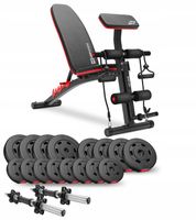 Zestaw kulturystyczny 40kg hantle 2x20kg ławka regulowana z