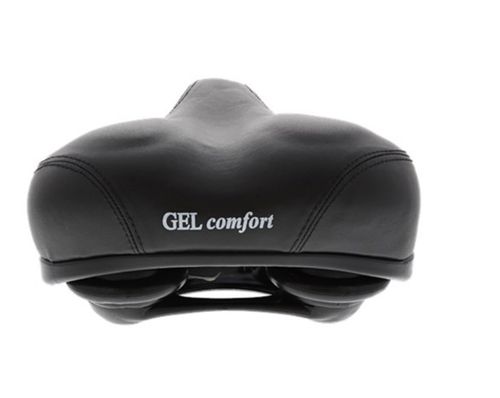 Siodełko rowerowe RETRO żelowe czarne eko skóra na Arena.pl