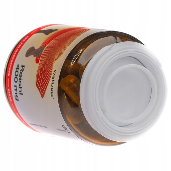 Grzyb Reishi Lakownica żółtawa 400 mg Odporność Krążenie Relaks Adaptogen zdjęcie 4