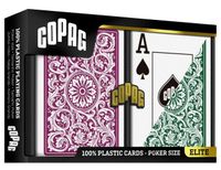 KARTY DO POKERA COPAG GREEN/BURGUNDY 2SZT