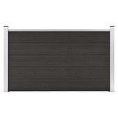 Panel ogrodzeniowy, WPC, 180x105 cm, czarny