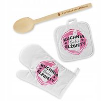 ZESTAW KUCHENNY RĘKAWICA CHWYTAK ŁYŻKA dla babci DZIEŃ BABCI
